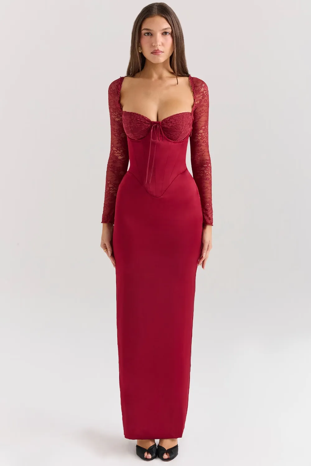 Aspen Satin Lace Dress - Image 3