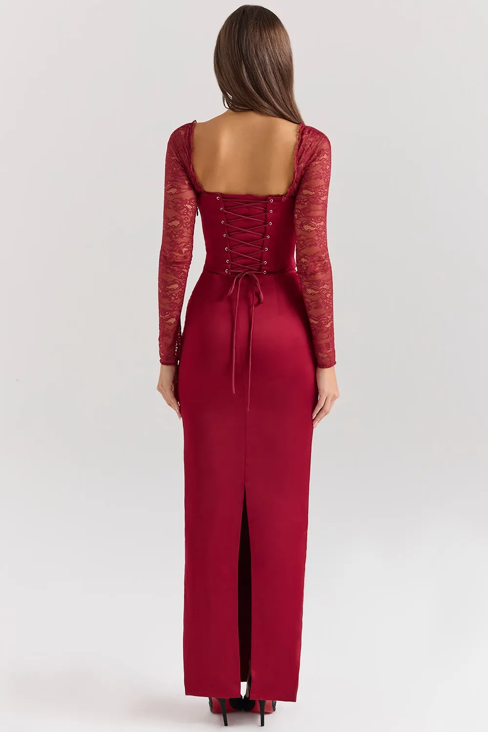 Aspen Satin Lace Dress - Image 4