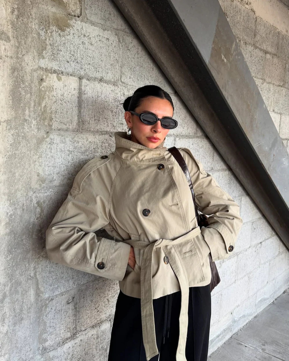 Ellie Cropped Trench Coat - Image 4