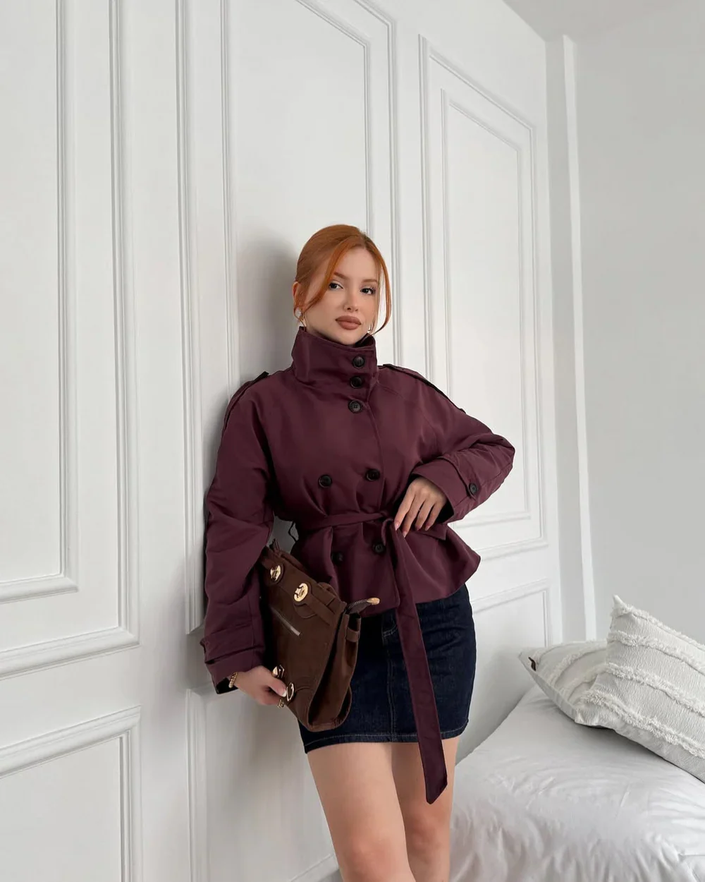 Ellie Cropped Trench Coat - Image 5
