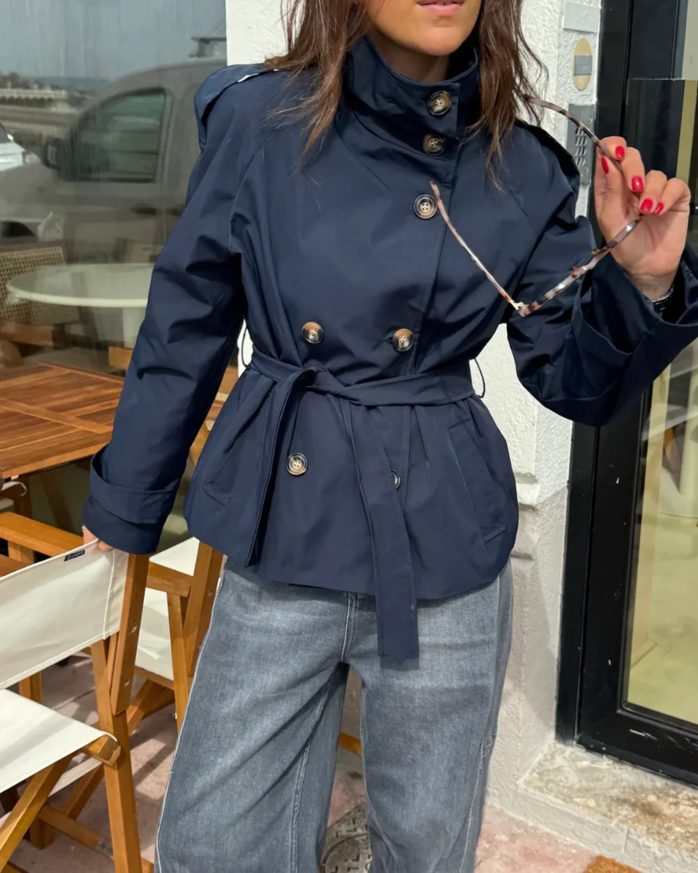 Ellie Cropped Trench Coat - Image 9
