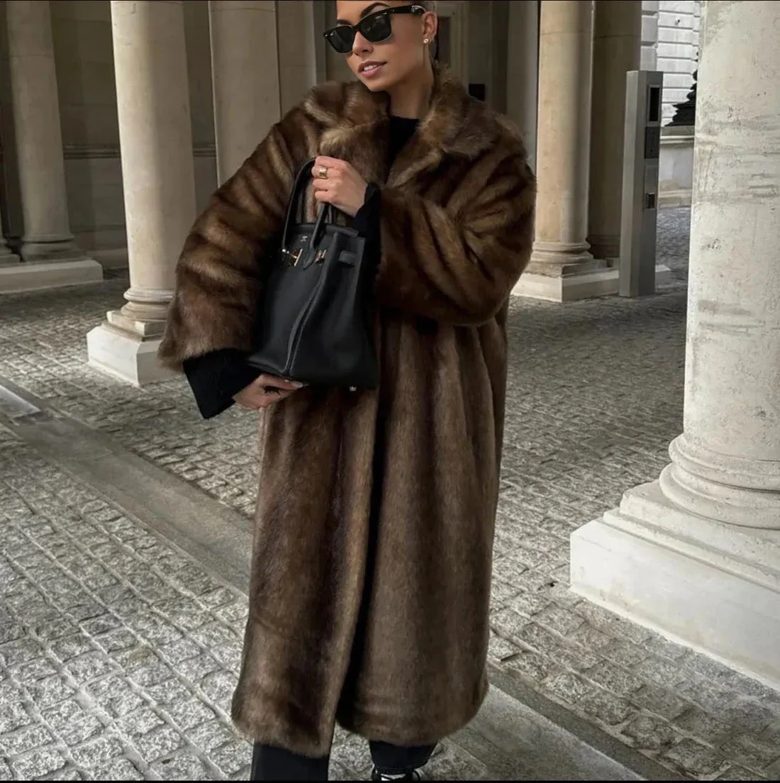 Lucy Long Fur Coat - Image 3